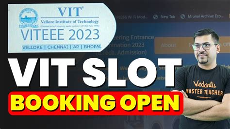 vit slot booking date